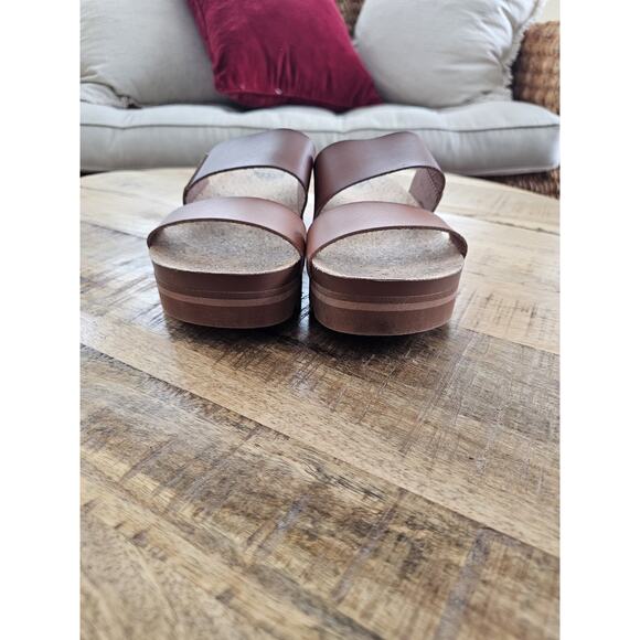 REEF Brown Cushion Vista Hi Platform Sandals Women's Size 8 - Picture 10 of 12